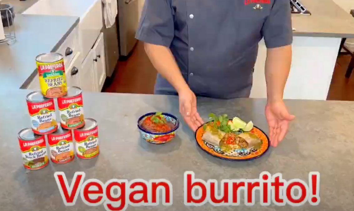 La Preferida Vegan Refried Bean Burrito