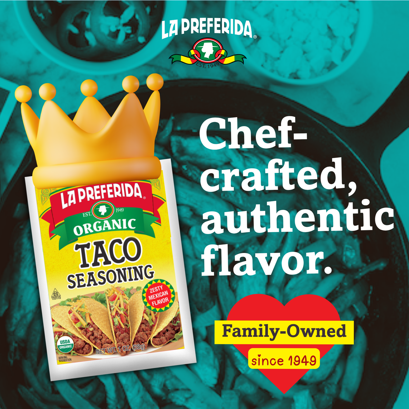 Organic Taco Seasoning Food Items La Preferida