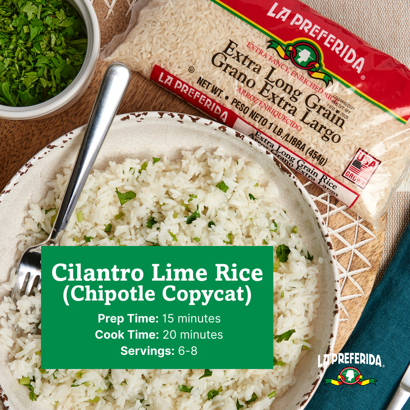 Extra Long Grain White Rice, 1 LB Food Items La Preferida