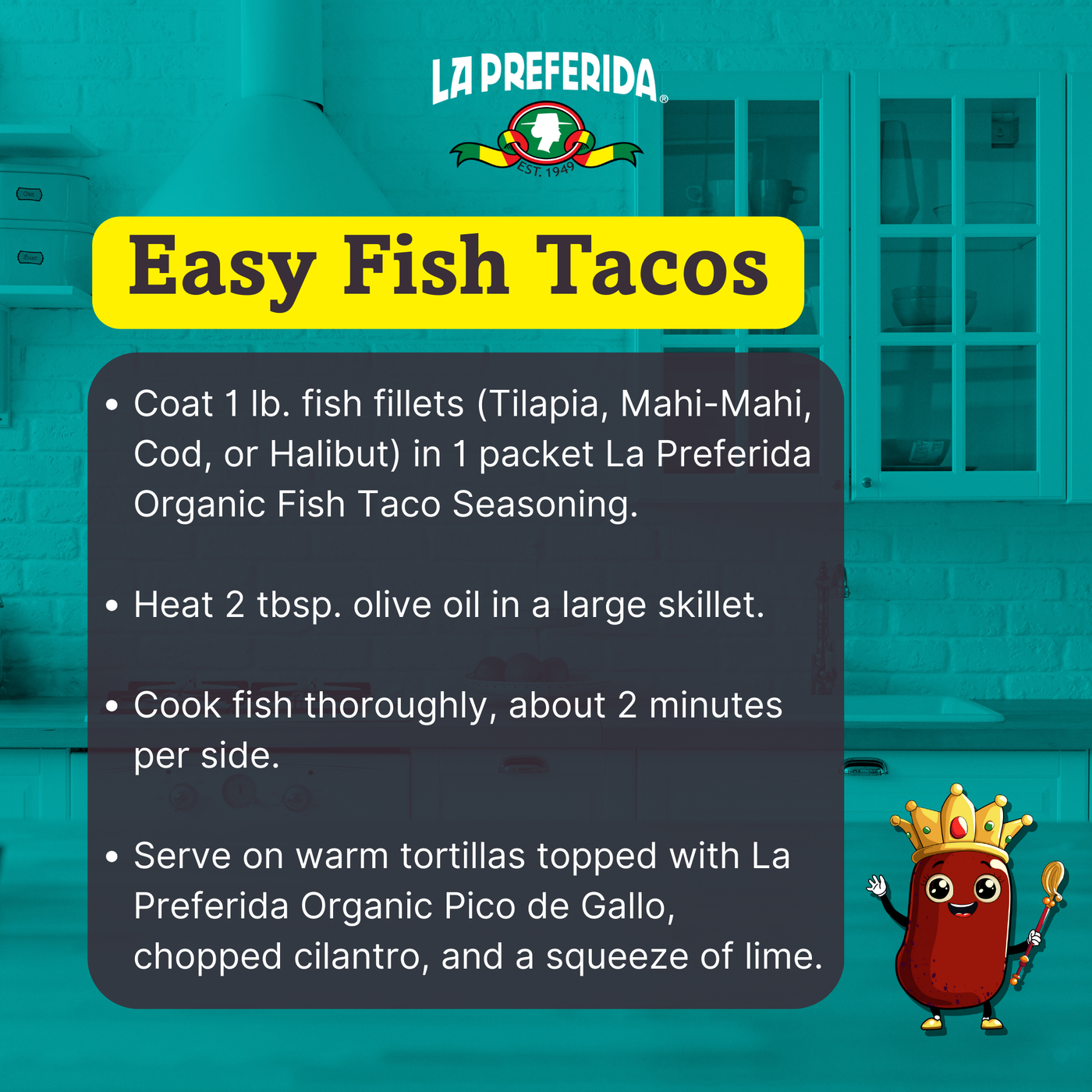 Organic Fish Taco Seasoning Food Items La Preferida