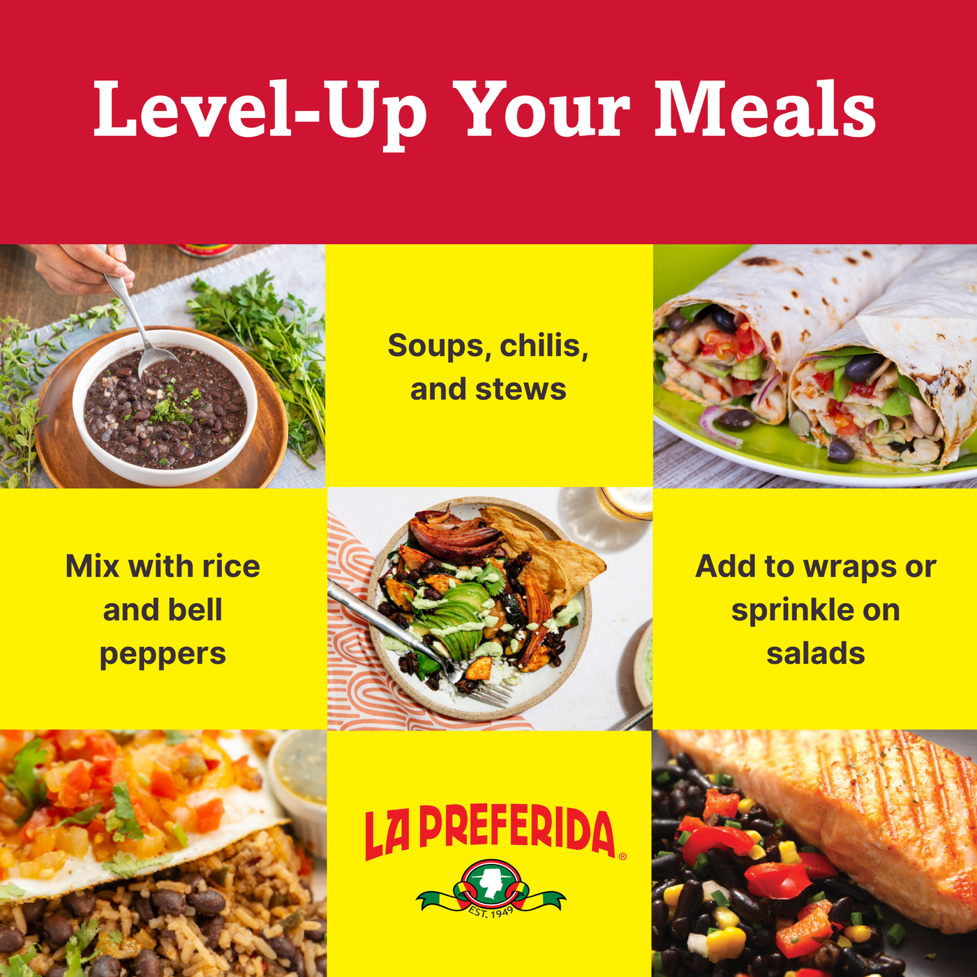 Black Beans – Dry, 1 LB Food Items La Preferida