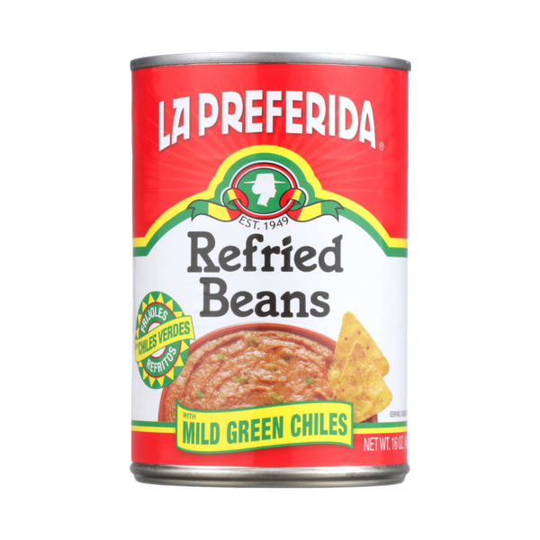 Mild Green Chile Refried Beans Food Items La Preferida