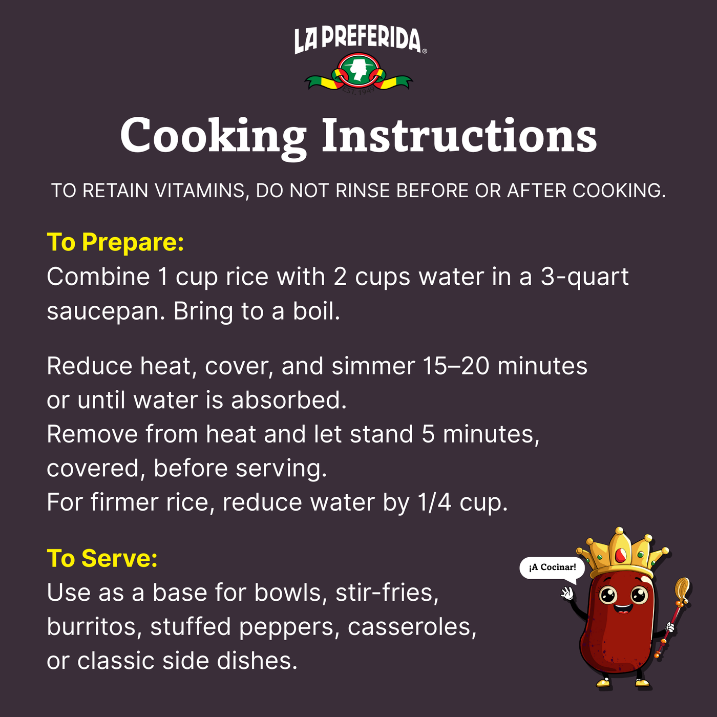 Extra Long Grain White Rice, 1 LB Food Items La Preferida