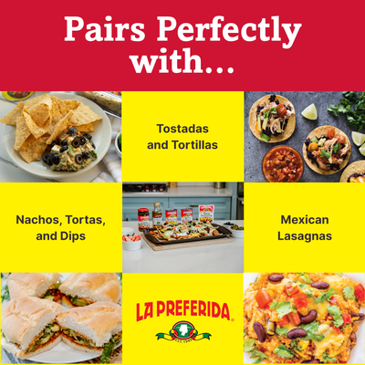 Authentic Refried Pinto Beans Food Items La Preferida