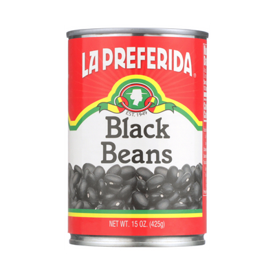 Black Beans Food Items La Preferida 15 OZ 3 Pack