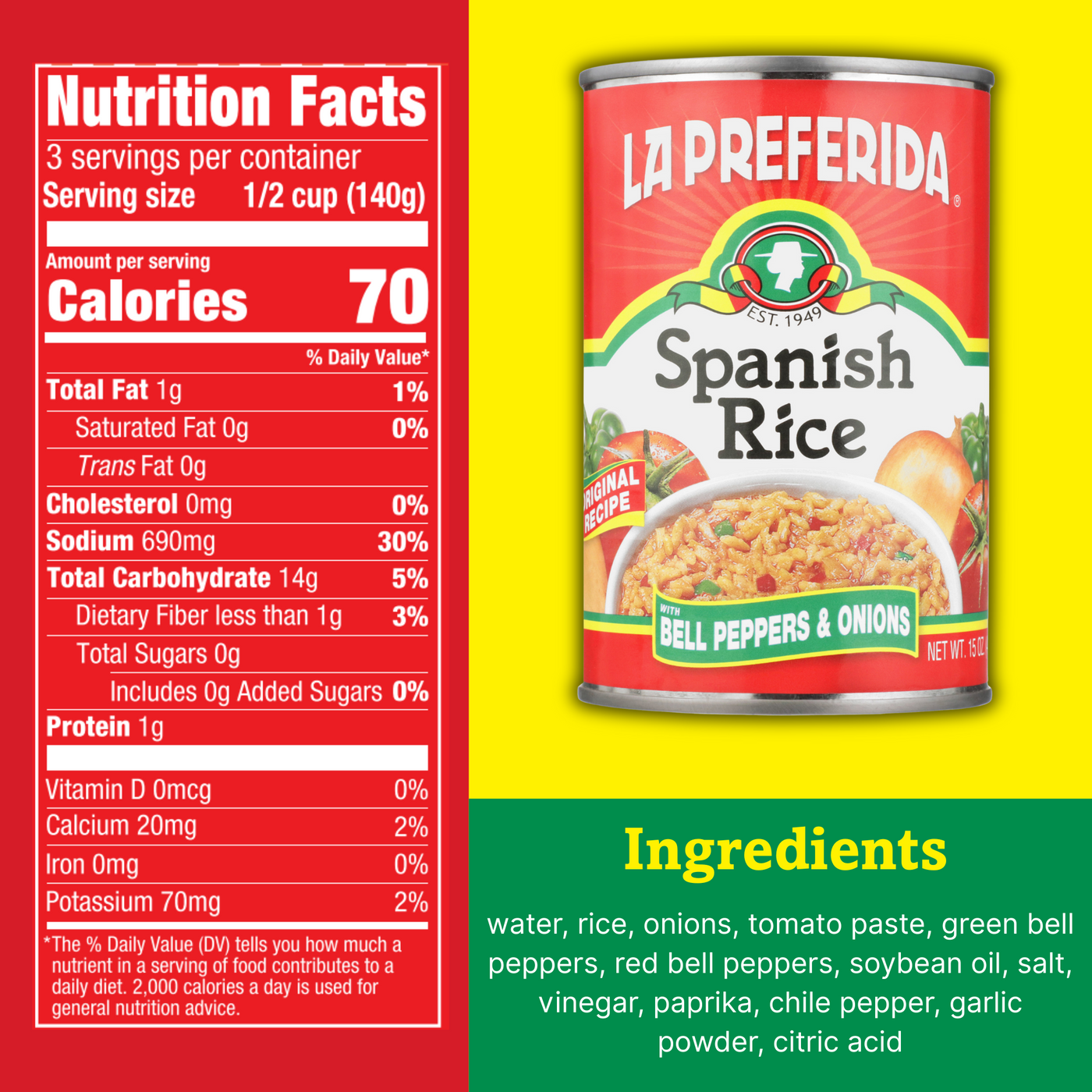 Spanish Rice Food Items La Preferida
