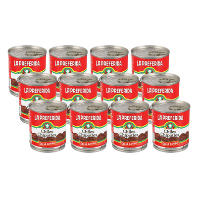 Whole Chipotle Peppers (in Adobo - HOT Food Items La Preferida 12 Pack