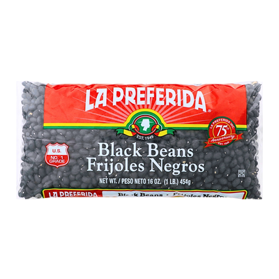 Black Beans – Dry, 1 LB Food Items La Preferida