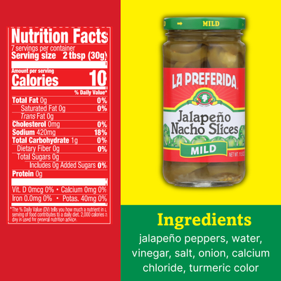 Jalapeño Nacho Slices, Mild Food Items La Preferida