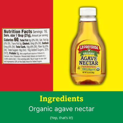 Organic Agave Nectar Food Items La Preferida