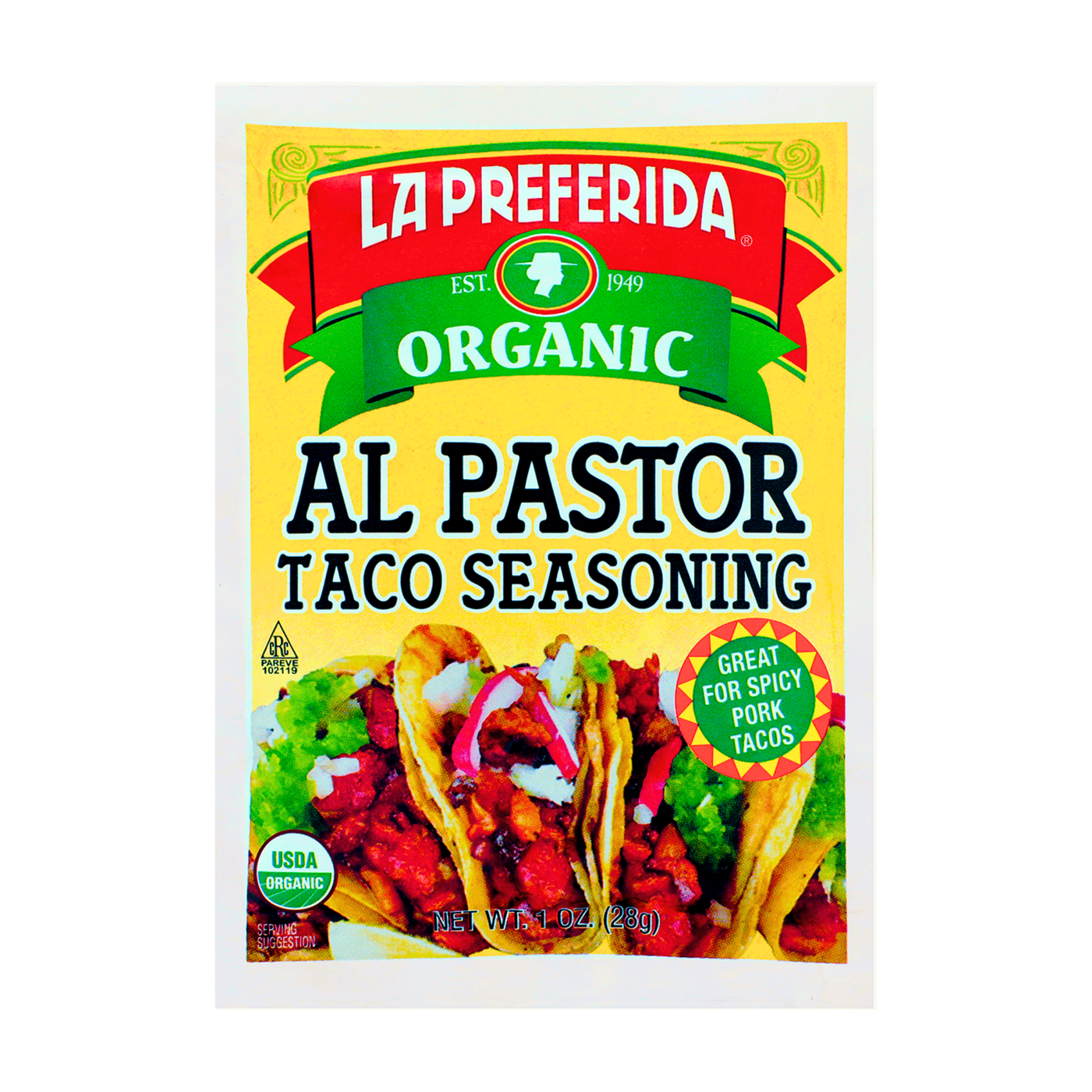 Organic Al Pastor Taco Seasoning Food Items La Preferida
