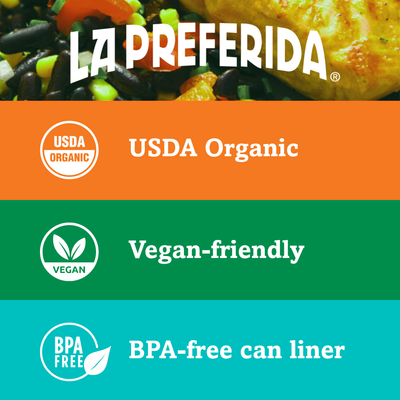Organic Black Beans Food Items La Preferida