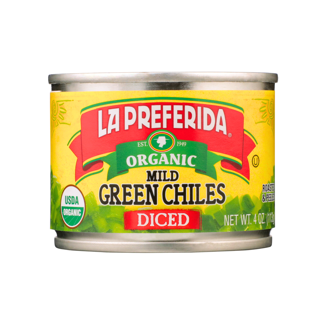 Organic Mild Diced Green Chilies (4 oz) | La Preferida
