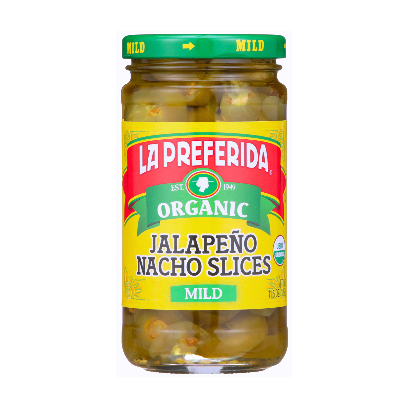 Organic Jalapeño Slices, Mild Food Items La Preferida