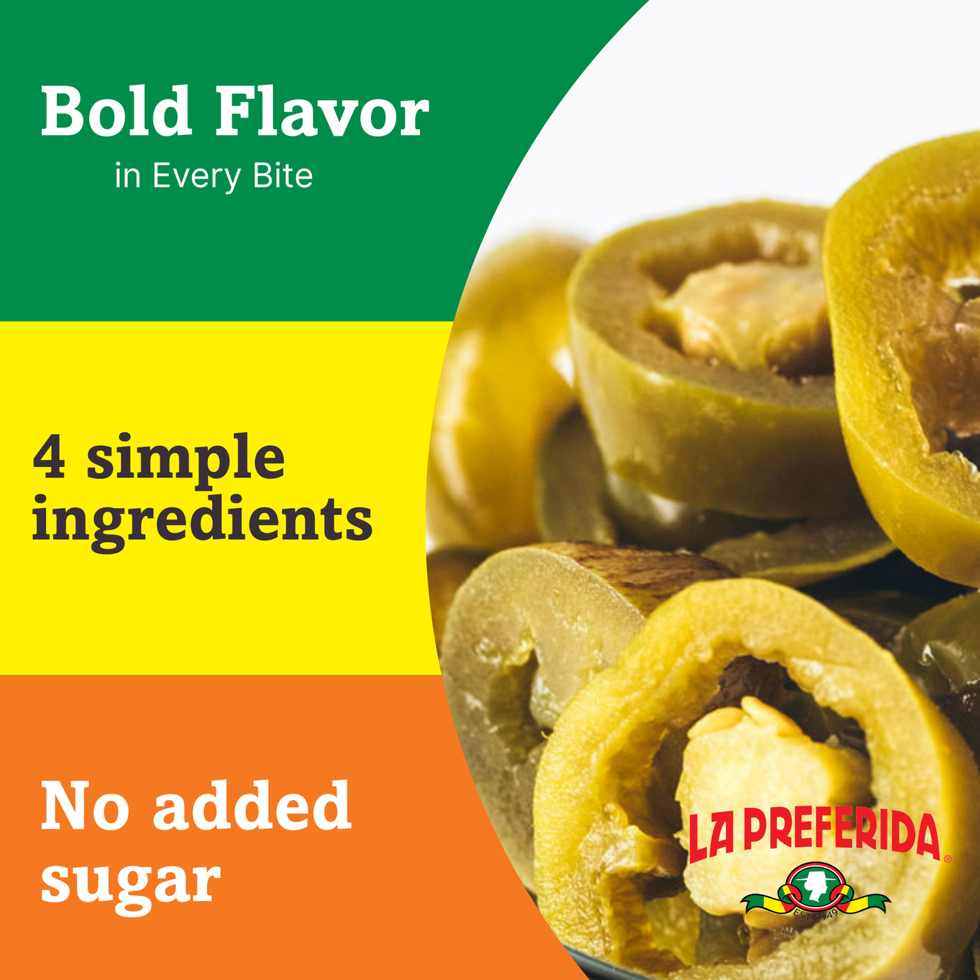 Organic Jalapeño Slices, Hot Food Items La Preferida