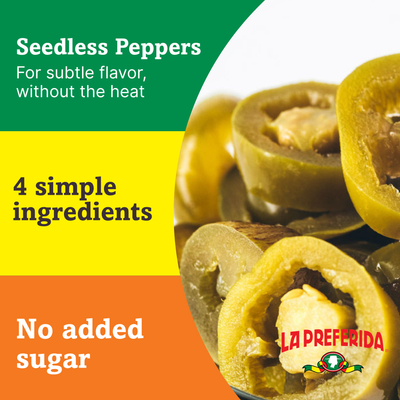 Organic Jalapeño Slices, Mild Food Items La Preferida