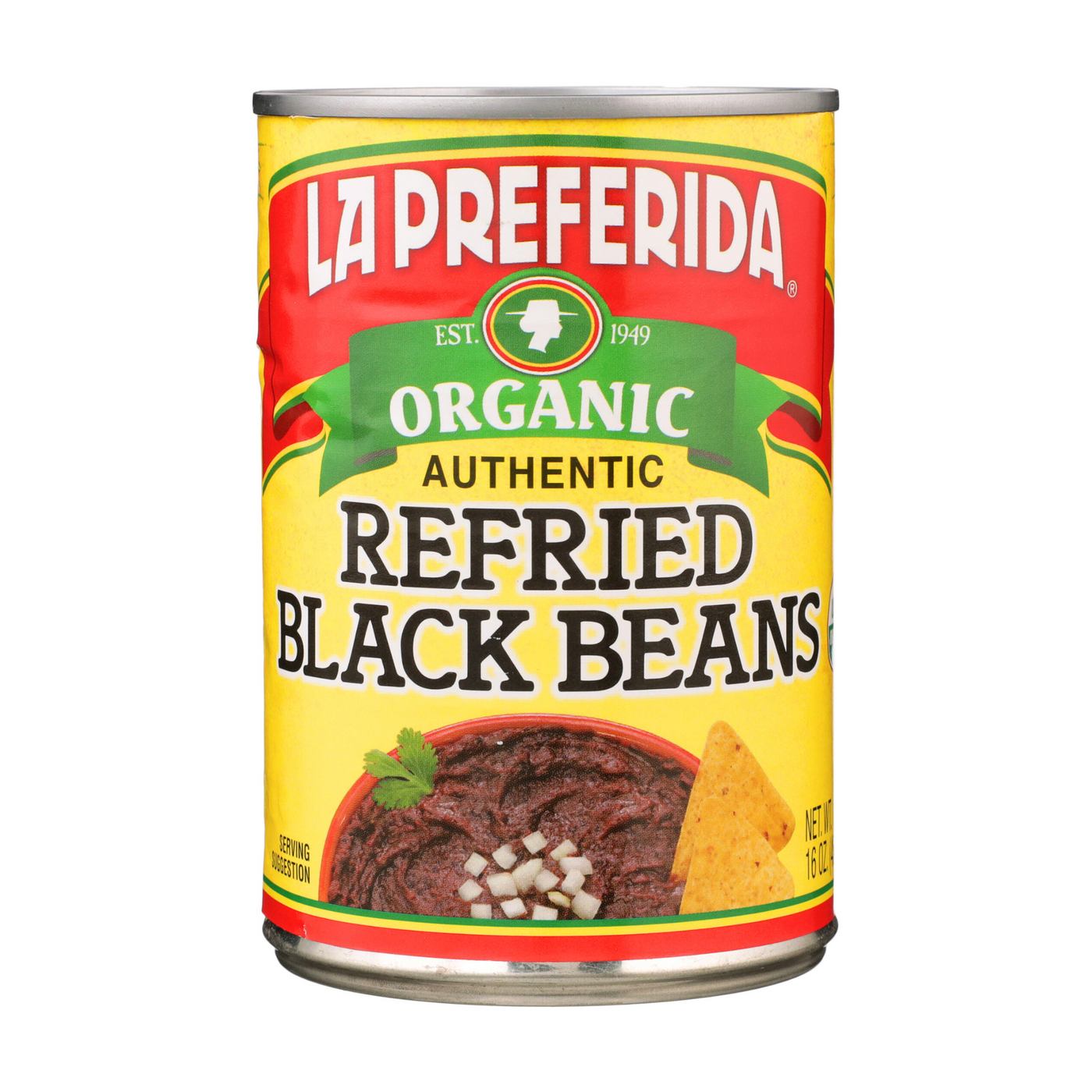 Organic Refried Black Beans Food Items La Preferida