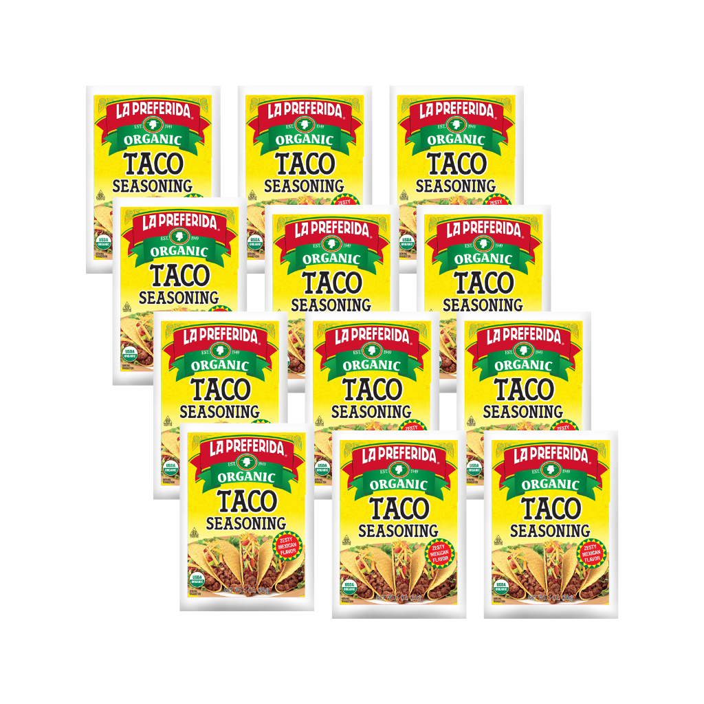 Organic Taco Seasoning Food Items La Preferida 12 Pack