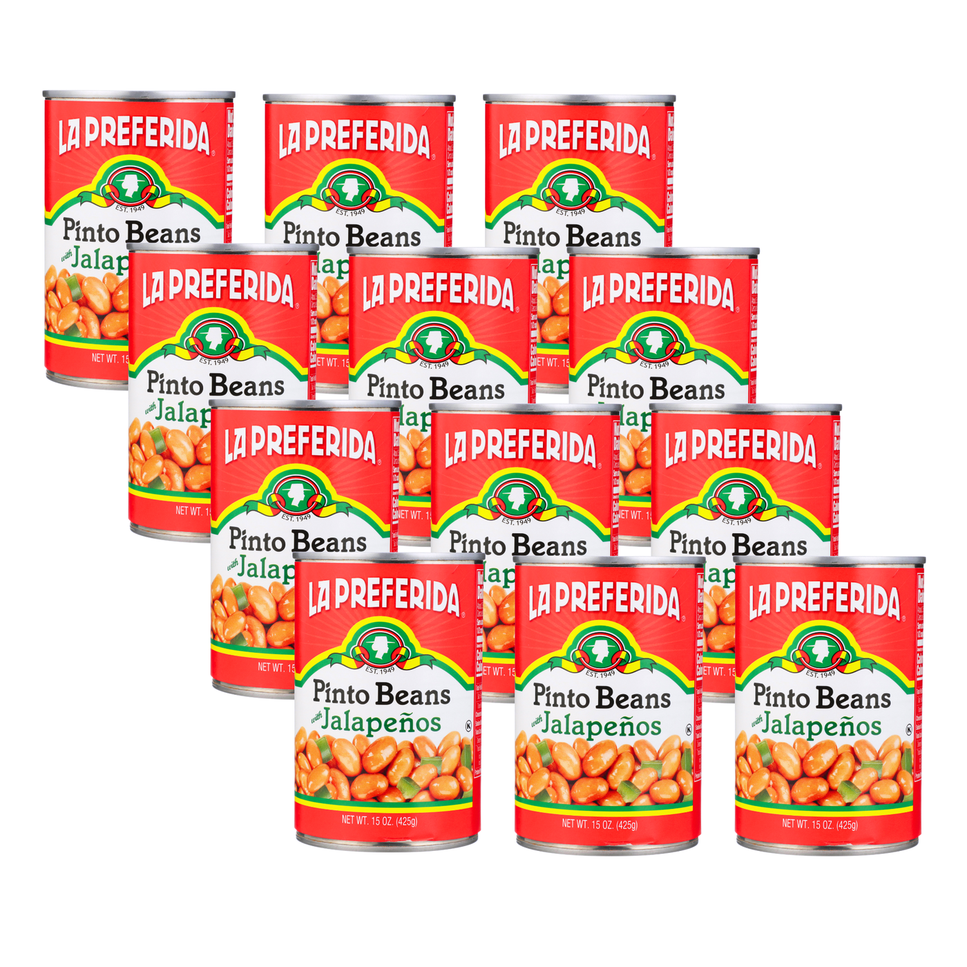 Pinto Beans with Jalapeños Grocery\Canned Goods & Soup\Canned Beans La Preferida Inc.
