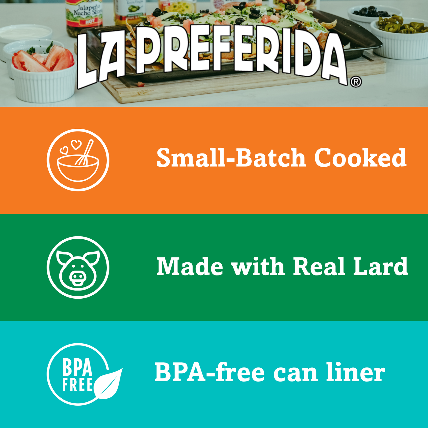 Authentic Refried Pinto Beans Food Items La Preferida