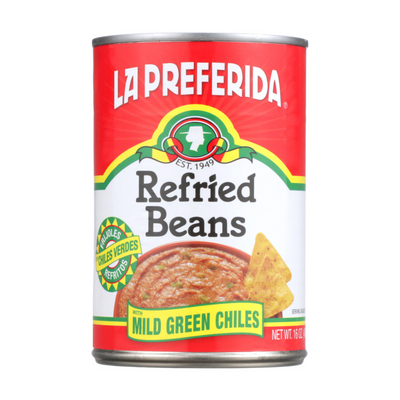 Mild Green Chile Refried Beans Food Items La Preferida