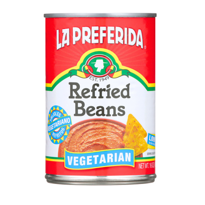 Vegetarian Refried Beans Food Items La Preferida