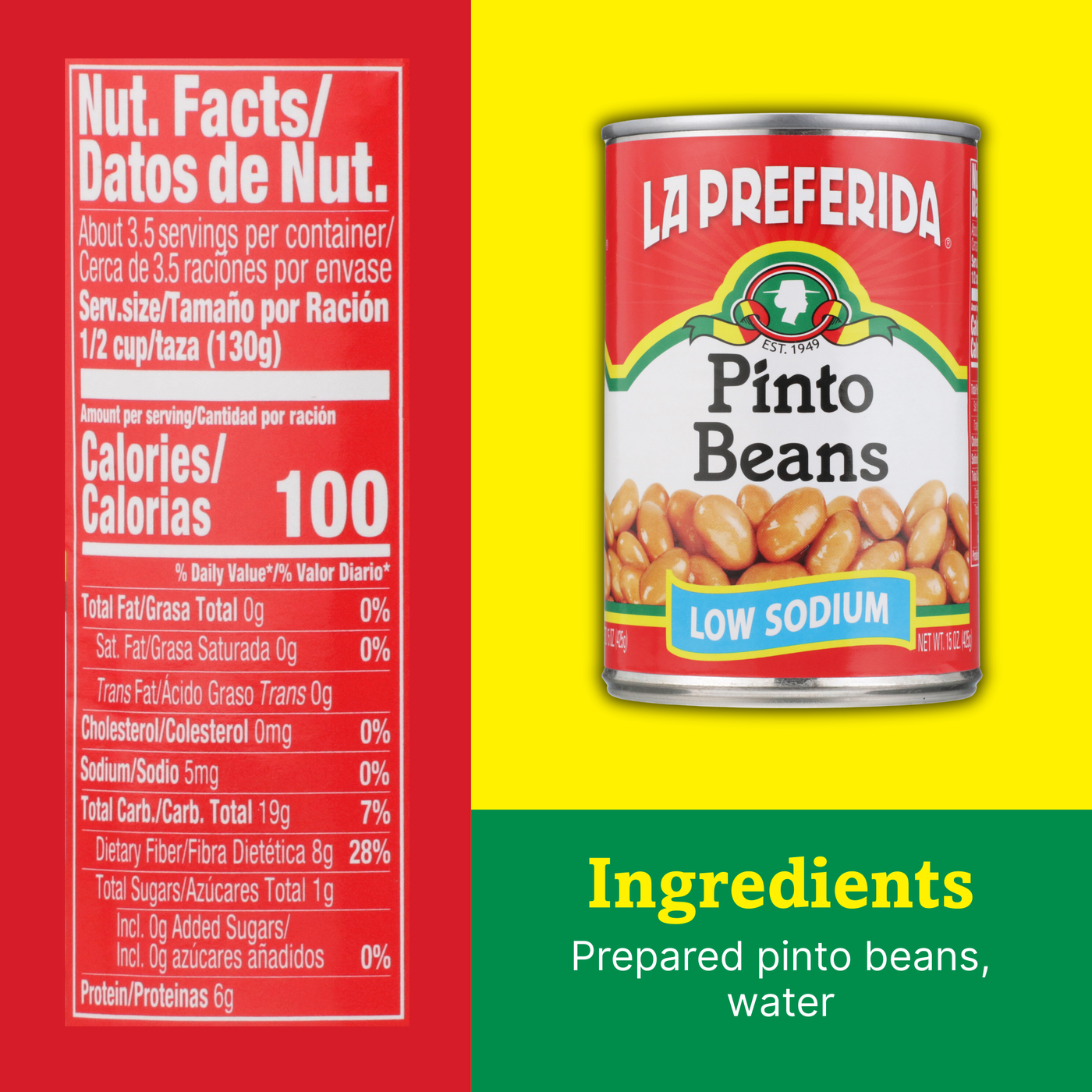 Pinto Beans (Low Sodium) Food Items La Preferida