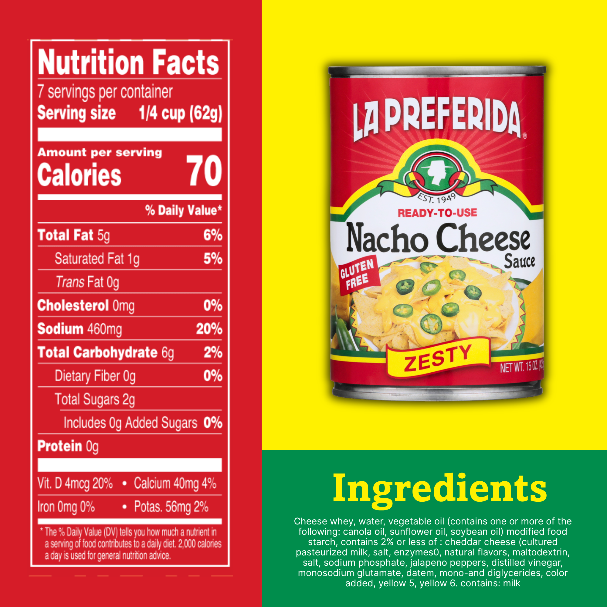 Nacho Cheese Sauce (15 oz) | La Preferida Cheese Sauce