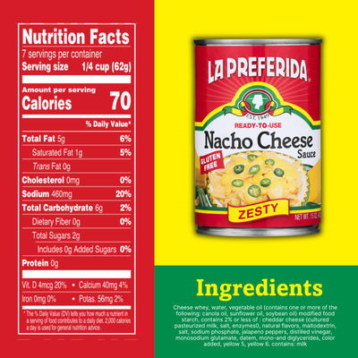 Zesty Nacho Cheese Sauce Food Items La Preferida