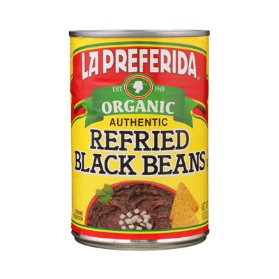 Organic Refried Black Beans Food Items La Preferida