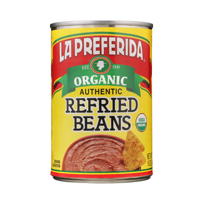 Organic Refried Pinto Beans Food Items La Preferida