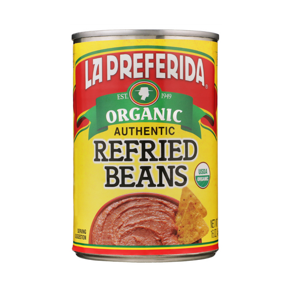 Organic Refried Pinto Beans Food Items La Preferida