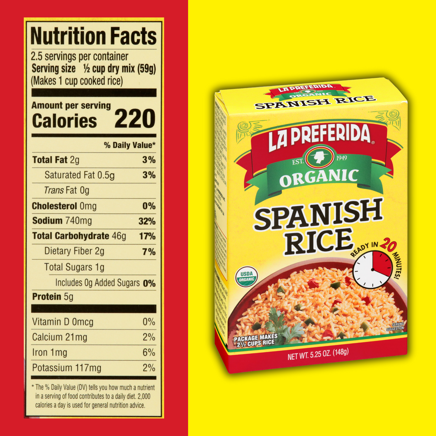 Organic Spanish Rice Food Items La Preferida