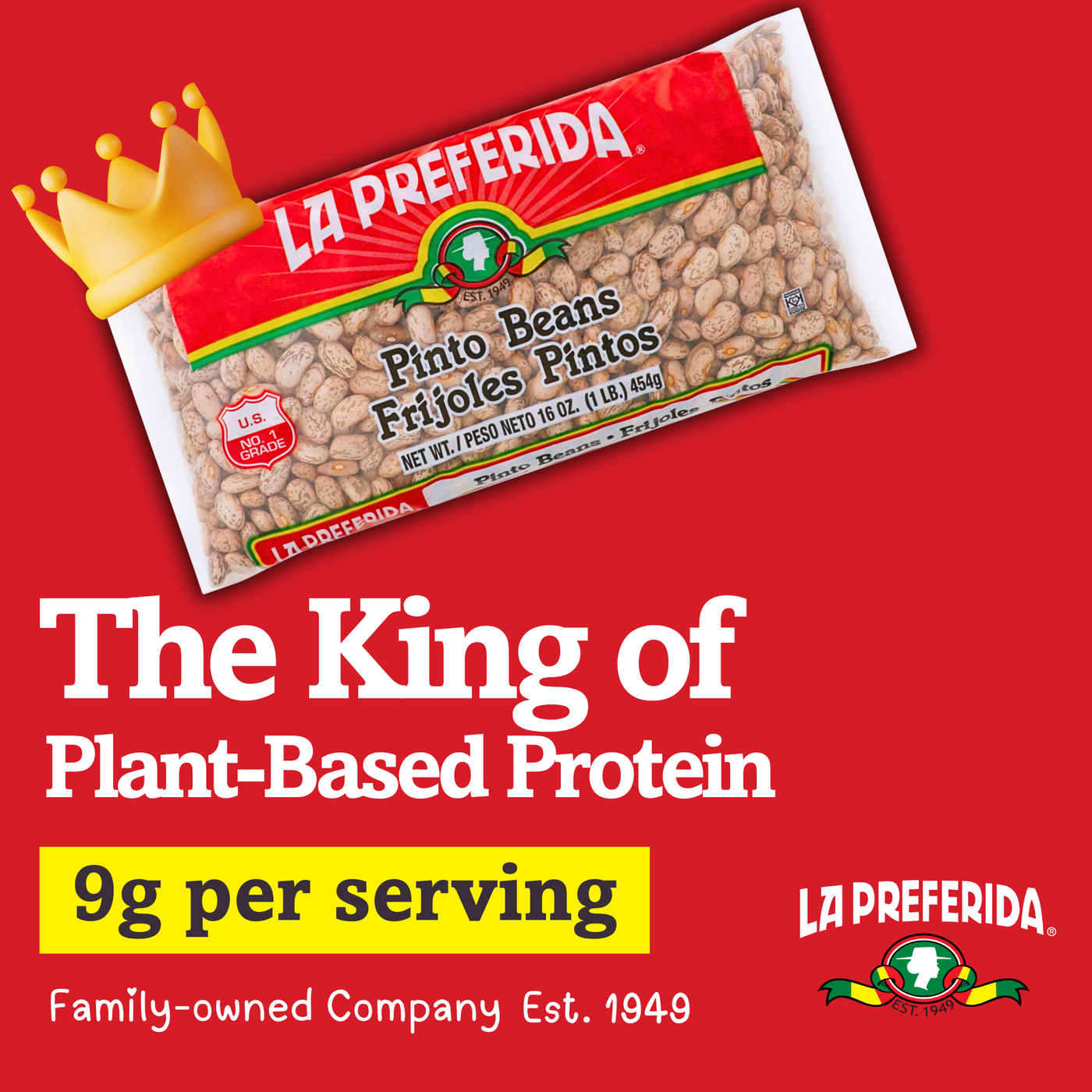 Pinto Beans – Dry, 1 LB Food Items La Preferida