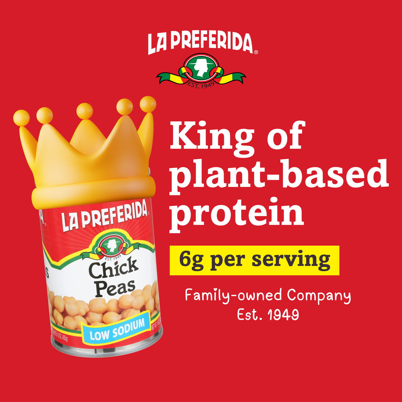 Chick Peas (Low Sodium) Food Items La Preferida