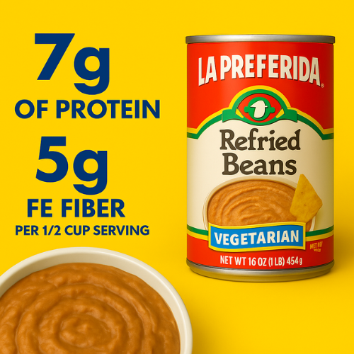 Vegetarian Refried Beans Food Items La Preferida