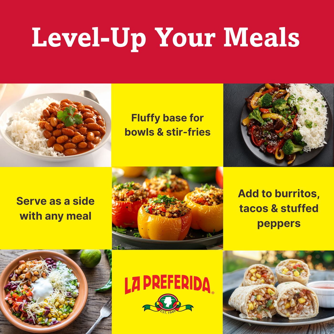 Extra Long Grain White Rice, 1 LB Food Items La Preferida