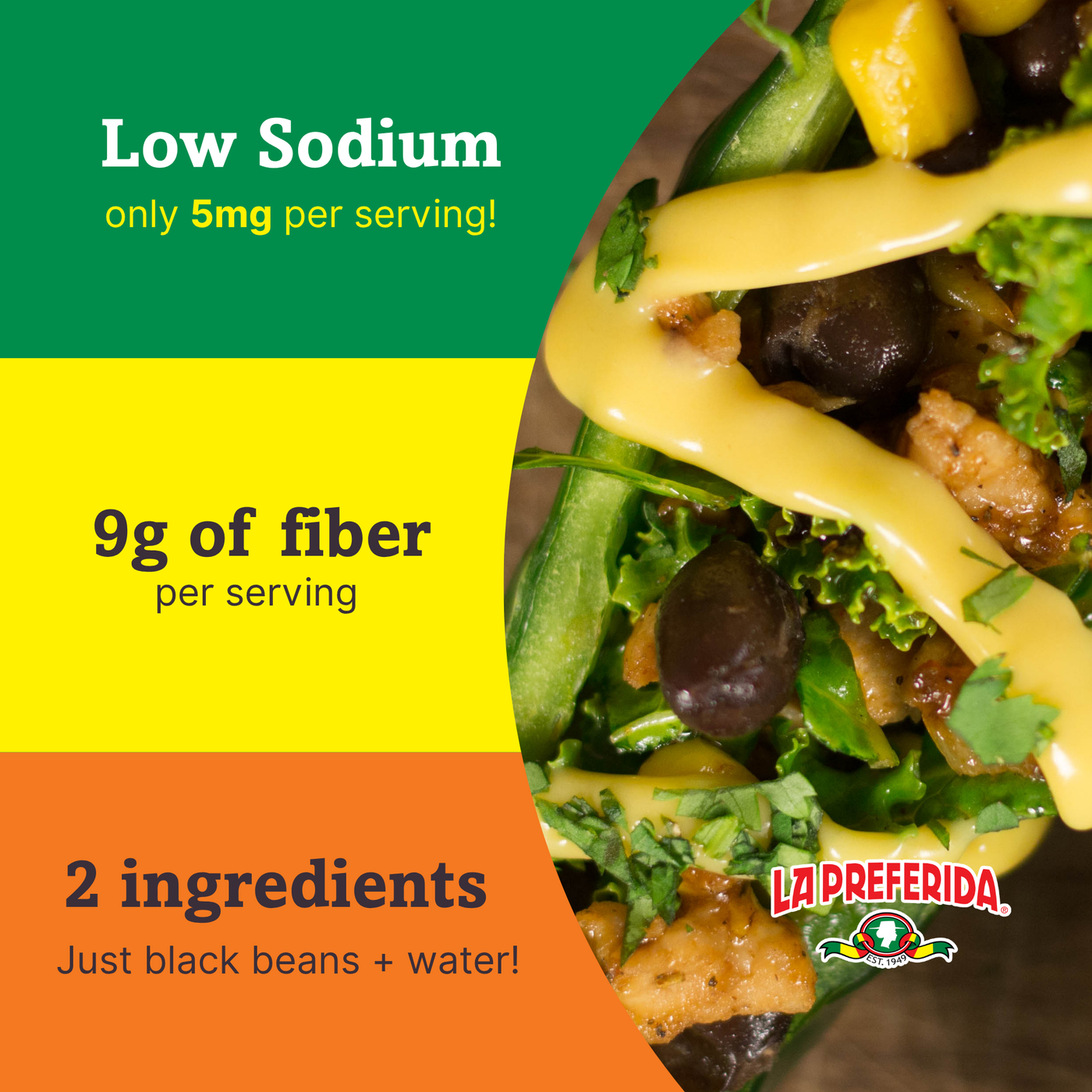 Black Beans (Low Sodium) Food Items La Preferida