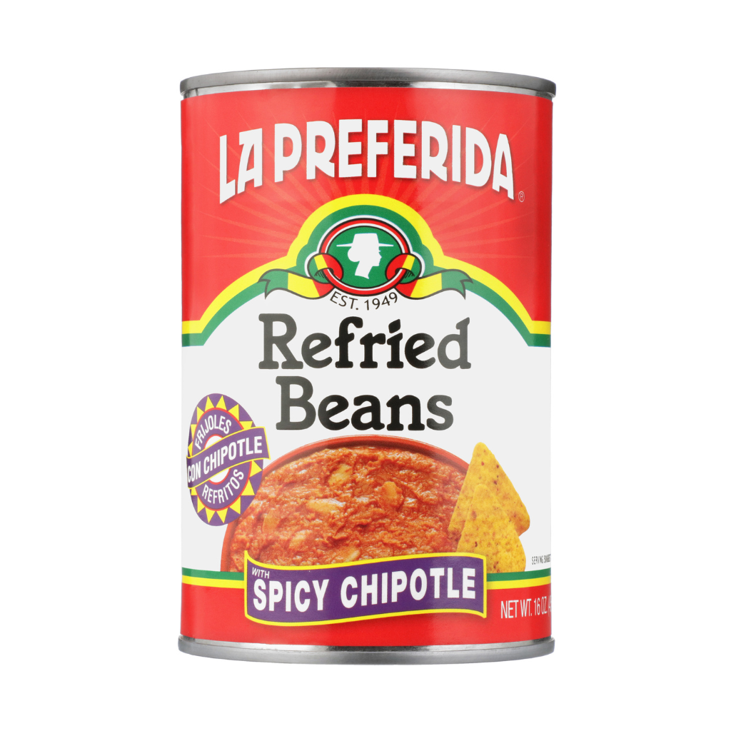 Spicy Chipotle Refried Beans Food Items La Preferida