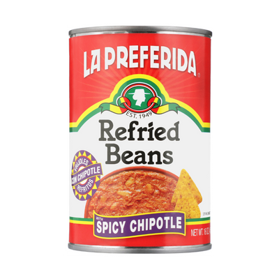 Spicy Chipotle Refried Beans Food Items La Preferida