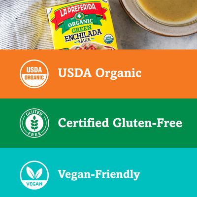Organic Green Enchilada Sauce – Tetra Recart® Food Items La Preferida