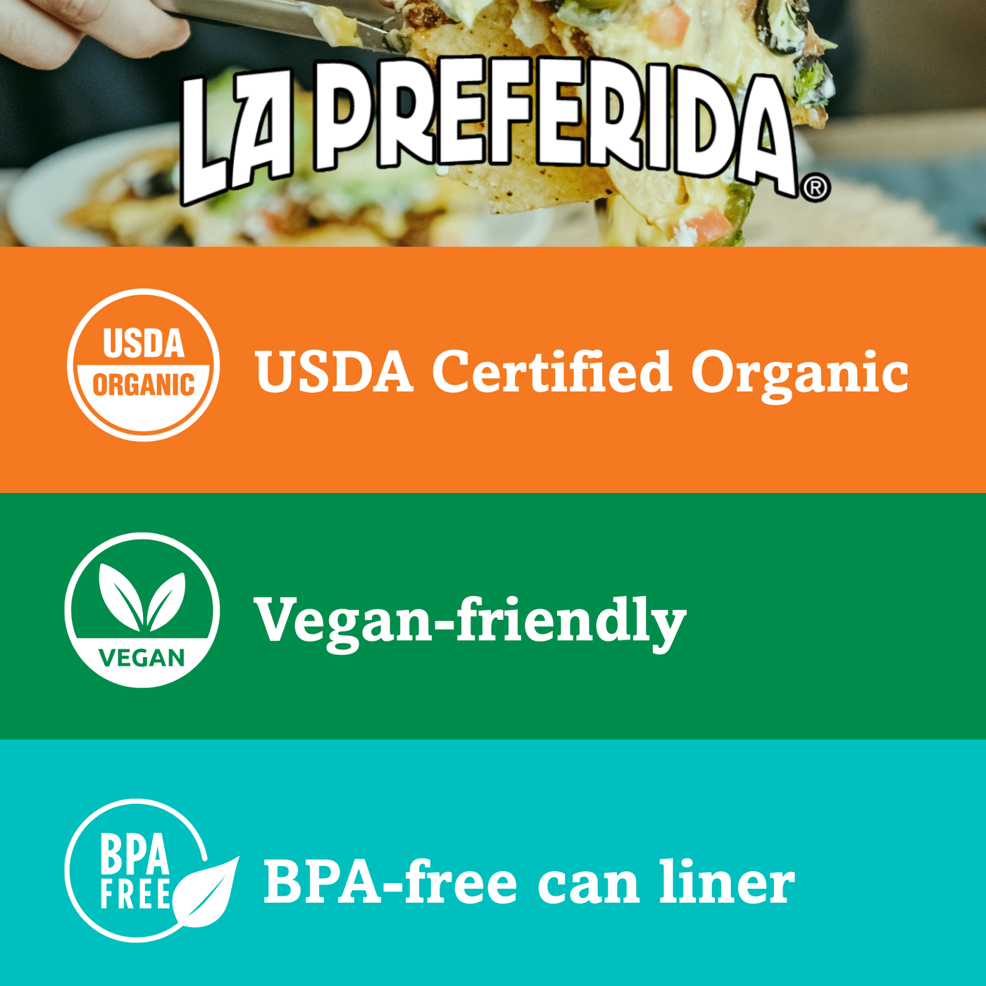 Organic Refried Black Beans Food Items La Preferida