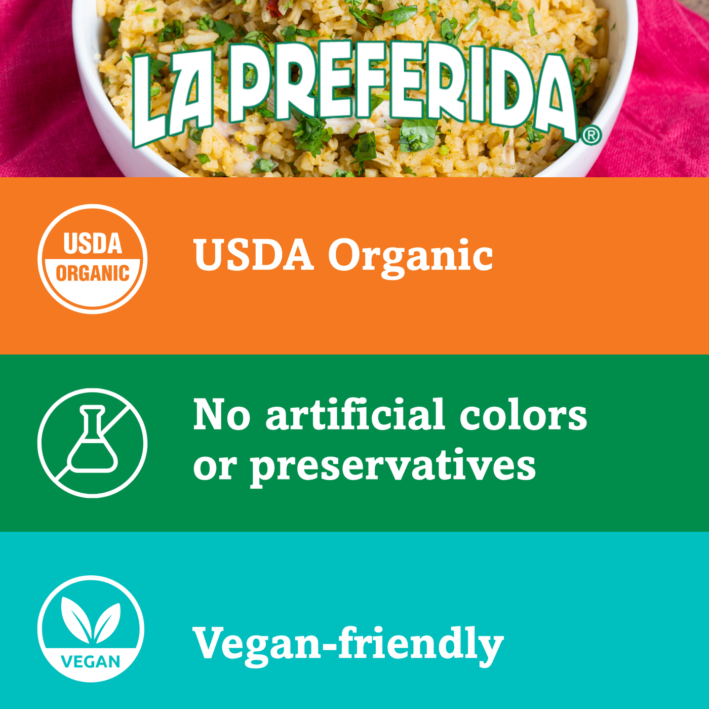 Organic Spanish Rice Food Items La Preferida
