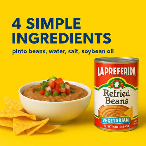 Vegetarian Refried Beans Food Items La Preferida