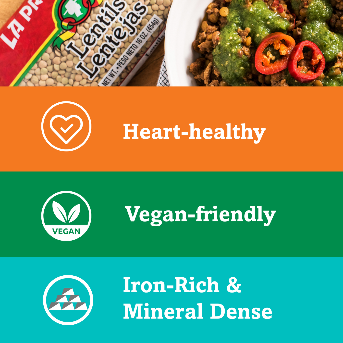 Lentils – Dry, 1 LB Food Items La Preferida