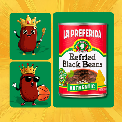 Authentic Refried Black Beans Food Items La Preferida