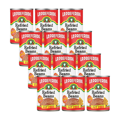 Fat Free Refried Pinto Beans Food Items La Preferida 12 Pack