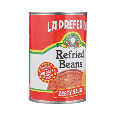 Refried Beans with Zesty Salsa, 16 OZ