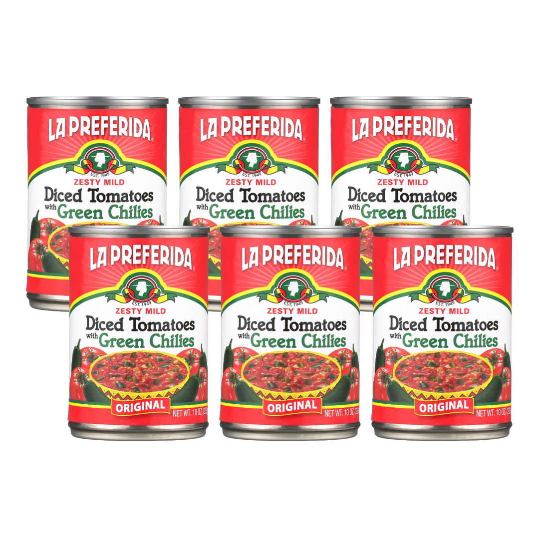Diced Tomatoes with Green Chilies (10 oz) | La Preferida