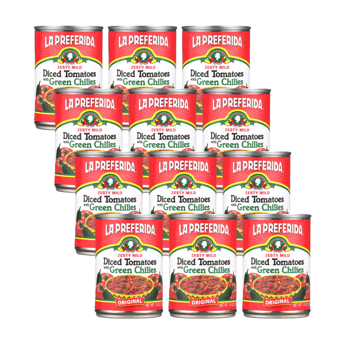 Diced Tomatoes with Green Chilies, 10 oz